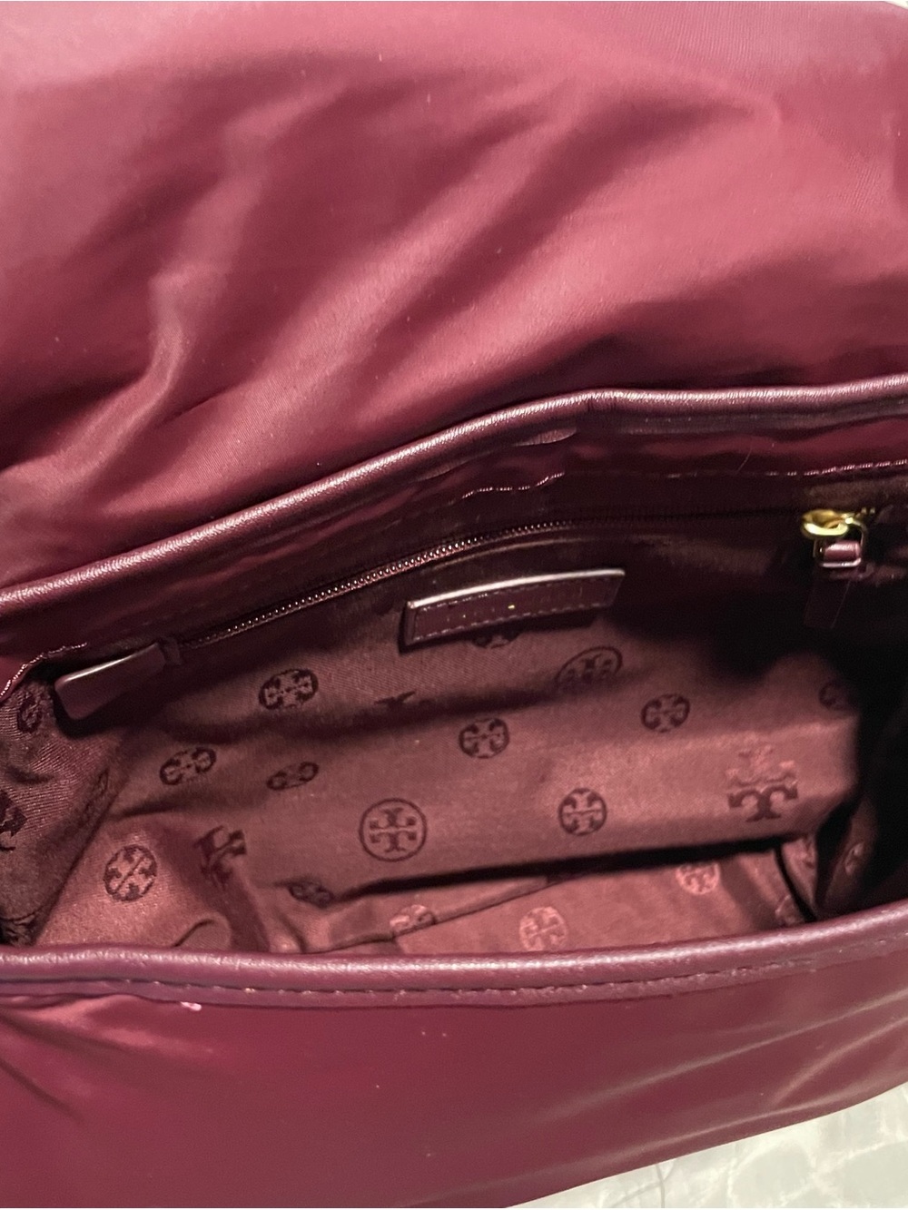 EUC Tory Burch Maroon Nylon Crossbody Bag - Picture 3 of 7